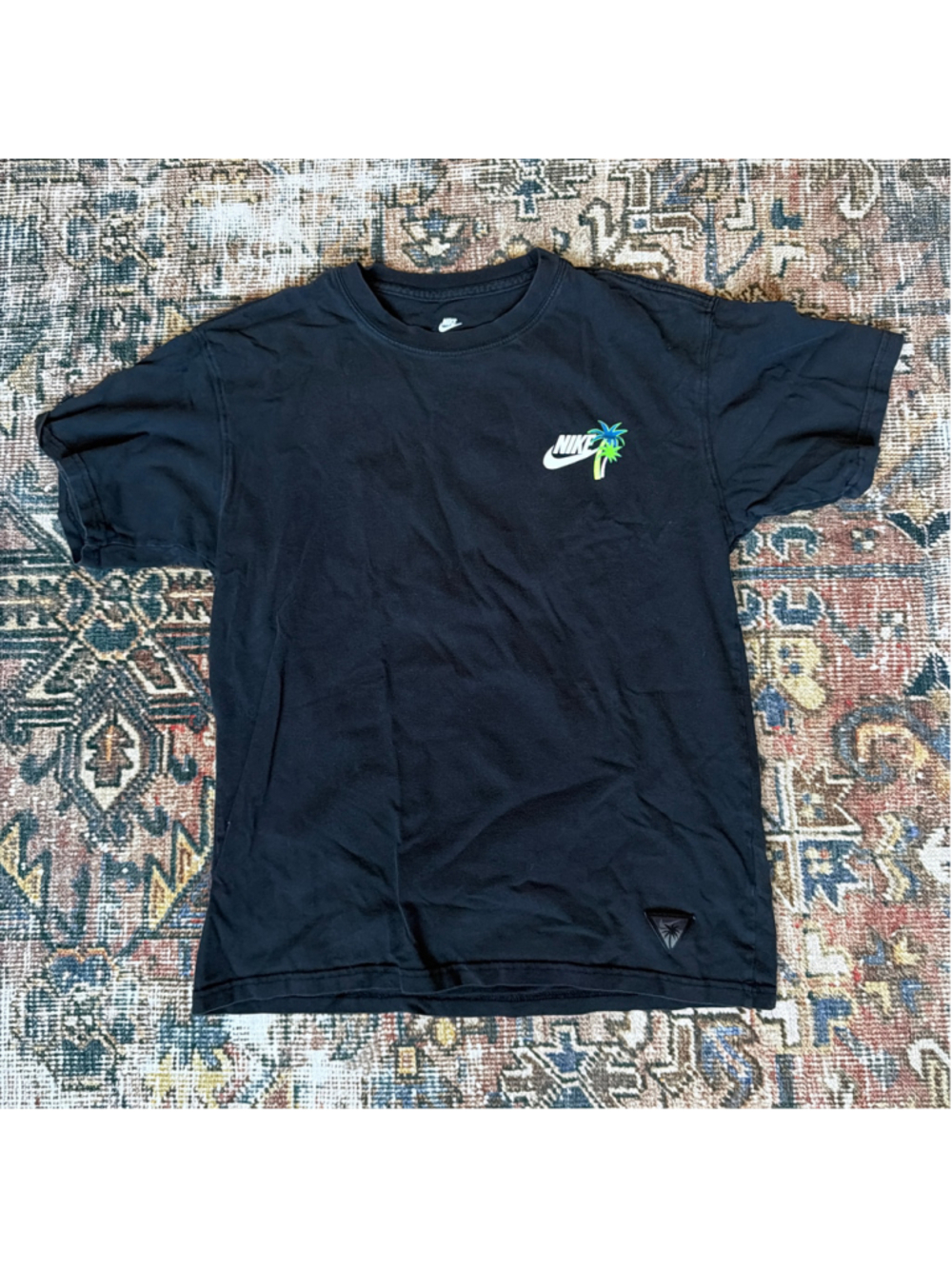 Men's Nike Graphic Short Sleeve Tee Black Green Size S